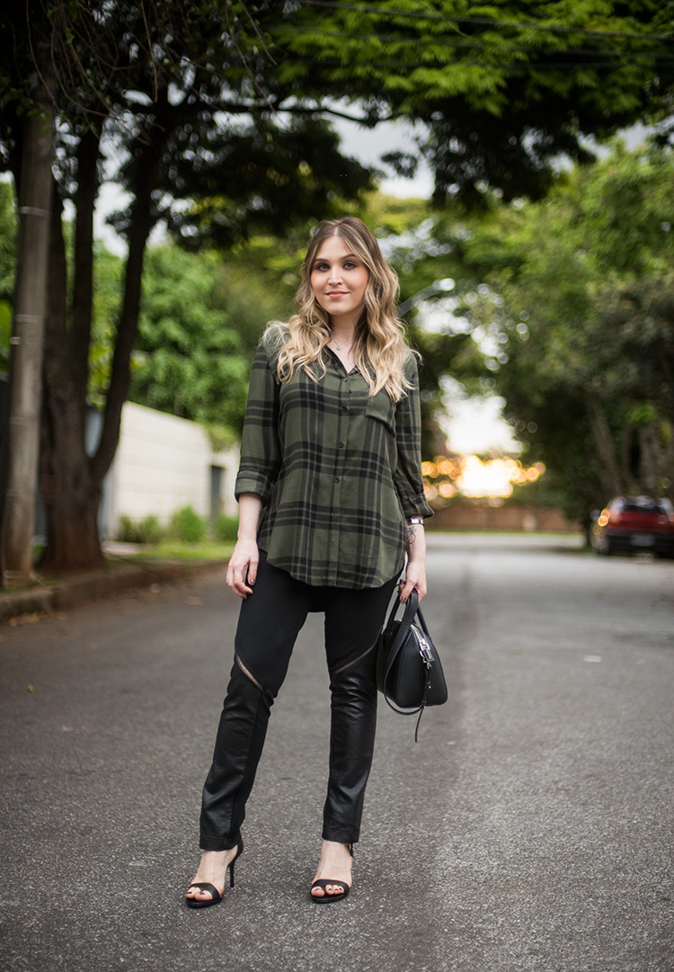 Look da Lu: xadrez verde musgo - Lu Ferreira